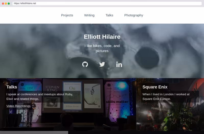 Homepage and blog