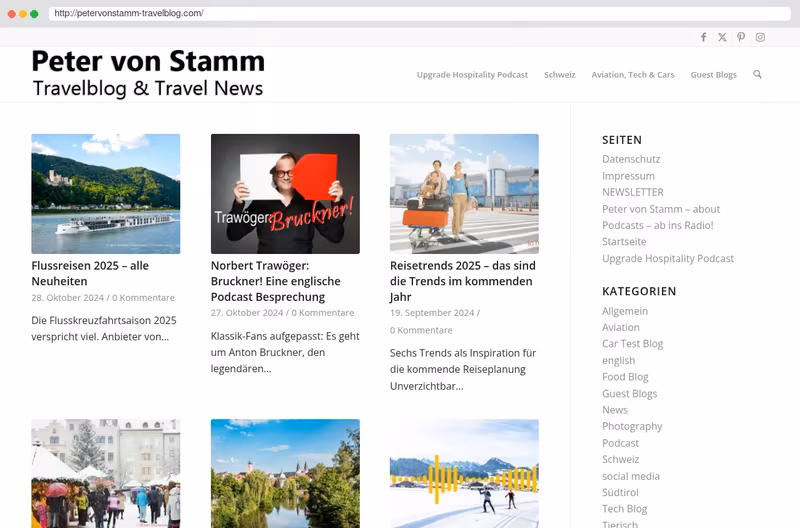 Peter von Stamm Travelblog
