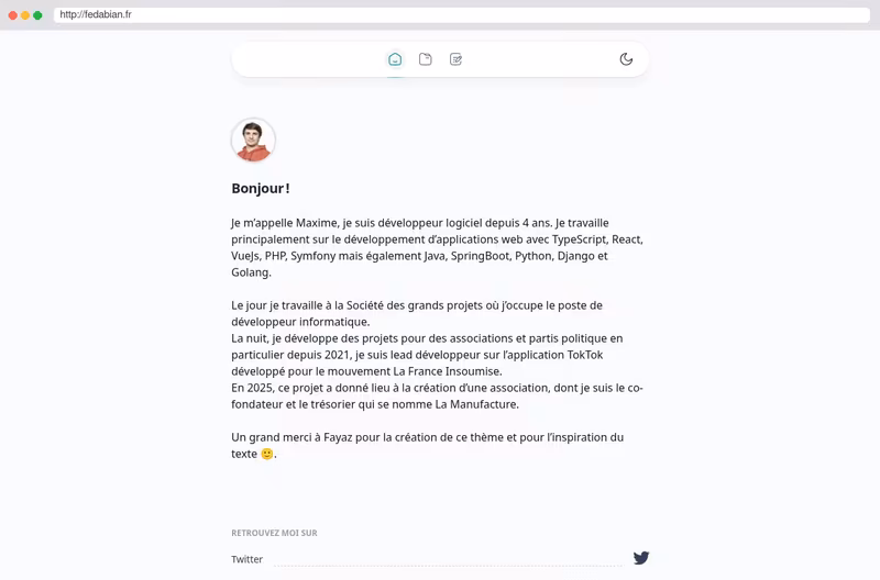 Personnal website