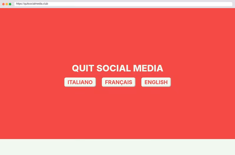 Quit Social Media