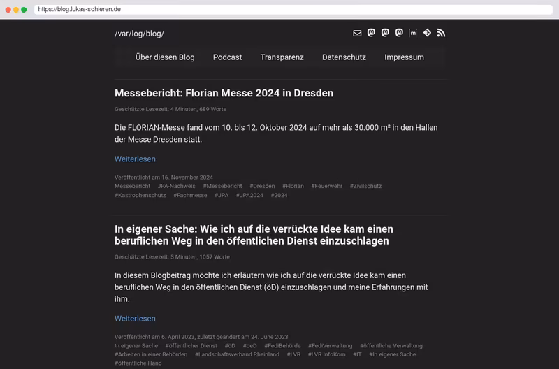 Eigener Blog