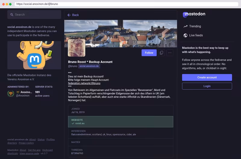 Mastodon Account