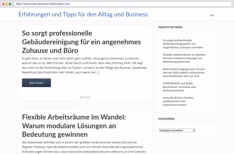 Home Business Erfahrungen