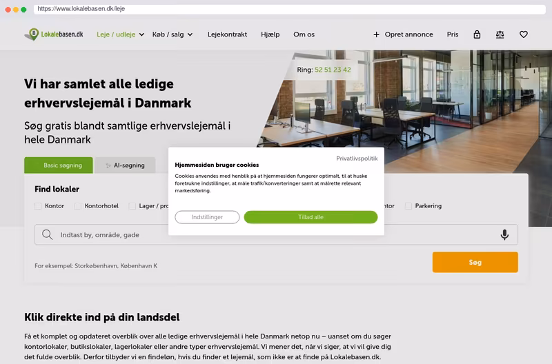 lokaler til leje