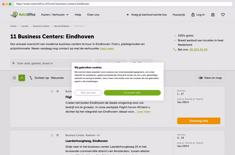 Bedrijfsruimte te huur in Eindhoven