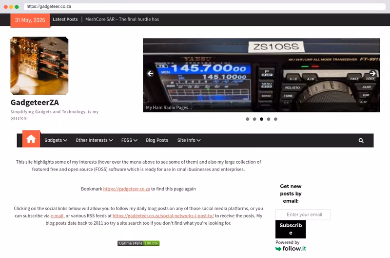 Website and Blog