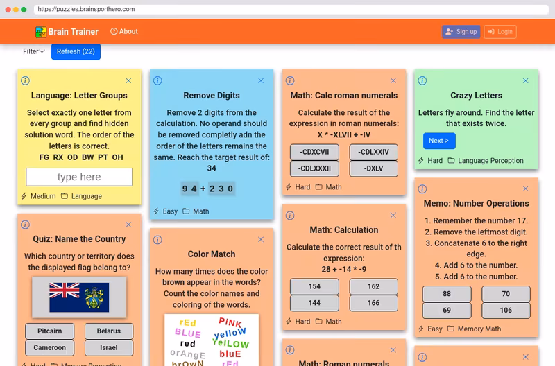 Free online brain training