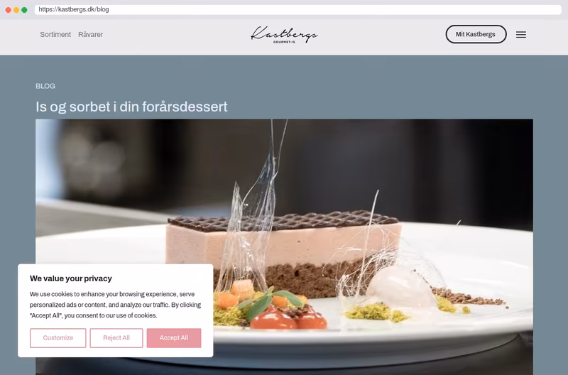 Dessert inspiration med Kastbergs Gourmet Is
