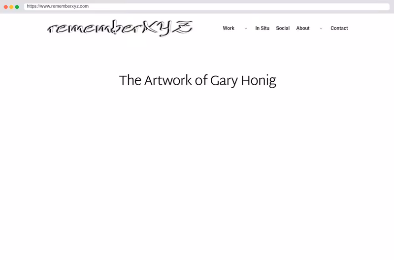 Website for RememberXYZ Studio