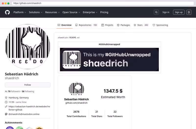 GitHub profile