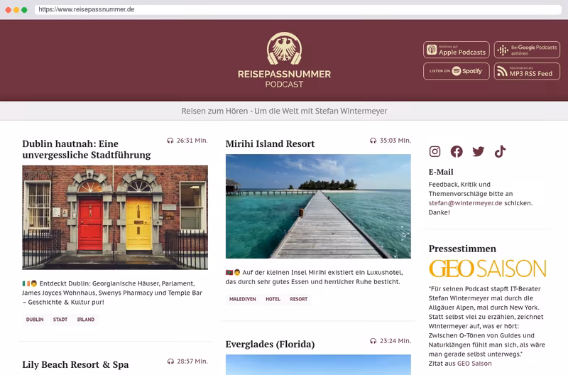 Reisepassnummer Podcast