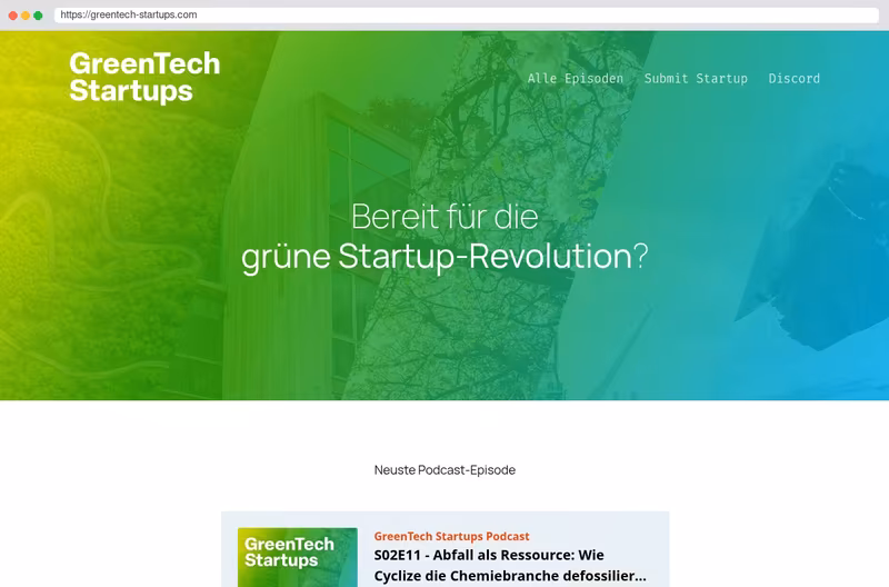 GreenTech Startups Podcast