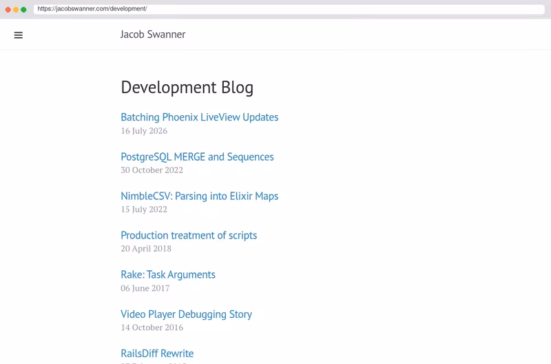 Personal website