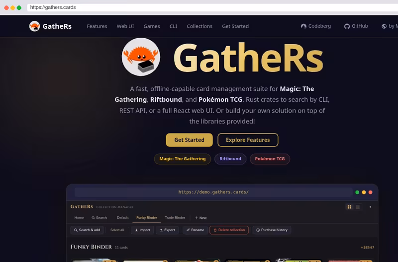 GatheRs - Card Game Collection Management