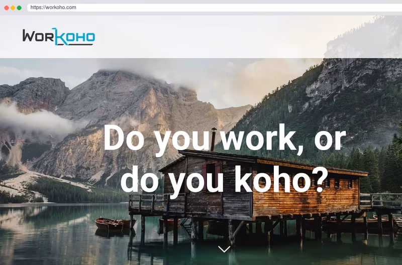 The website of Workoho GmbH