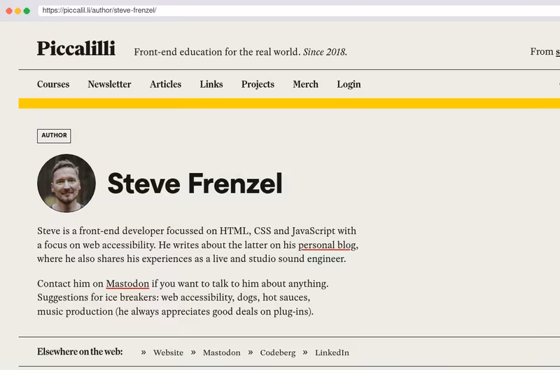 Profile on Piccalilli