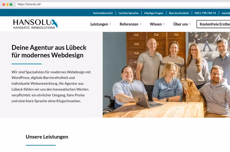 Homepage von Hansolu