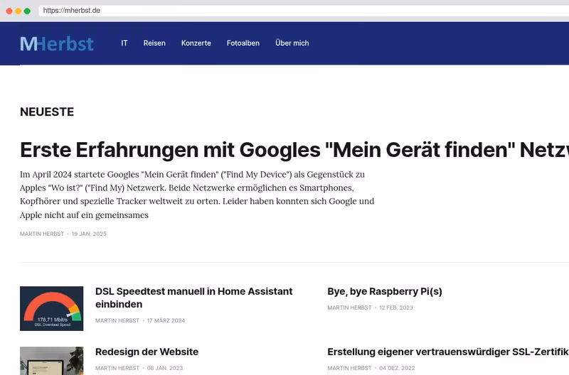 Private Homepage