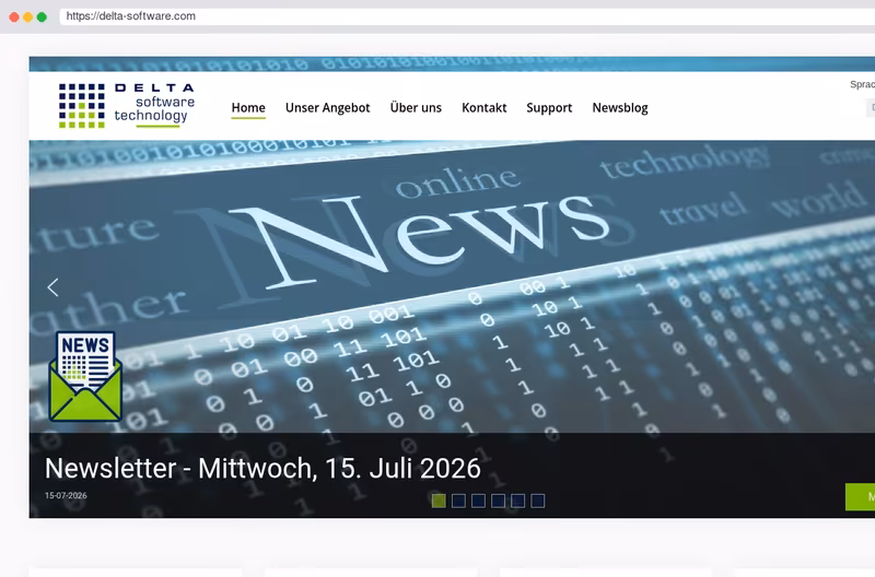 Homepage der Firma