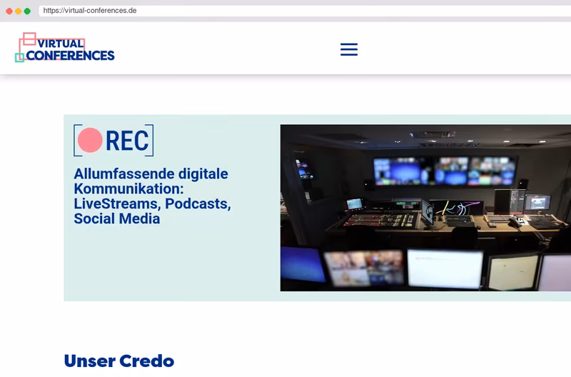 VIRTUAL CONFERENCES Livestreaming