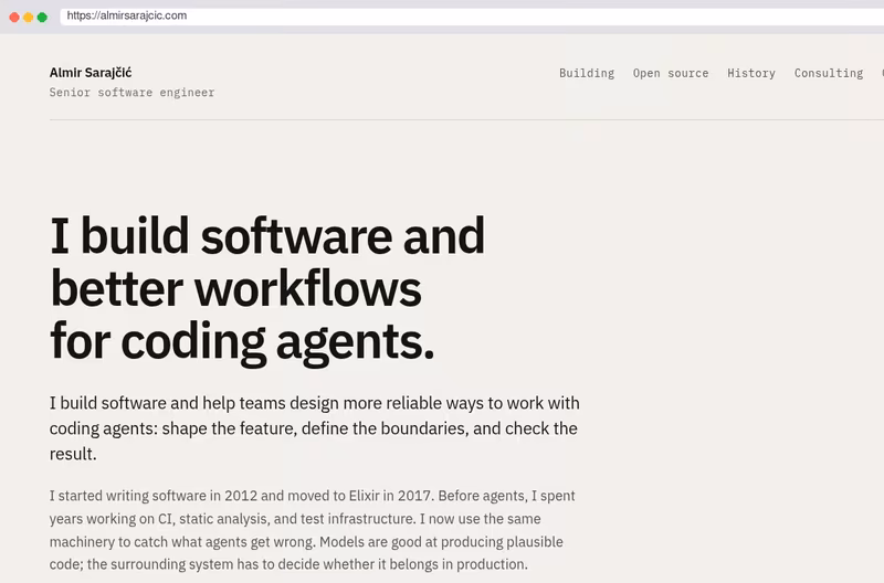 Personal website and CV