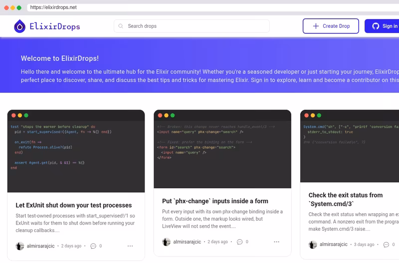 ElixirDrops — Elixir and Phoenix writing