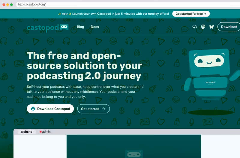 The website of Castopod
