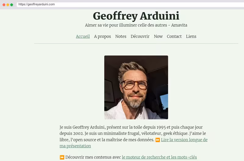 Page personnelle et blog