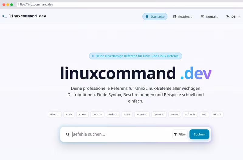 Referenz für Unix/Linux-Befehle