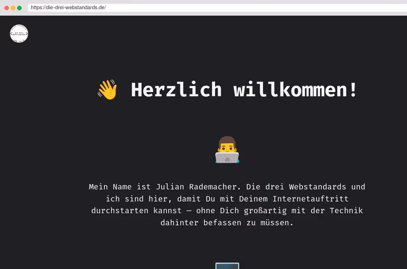 The website of Julian Rademacher – Die drei Webstandards