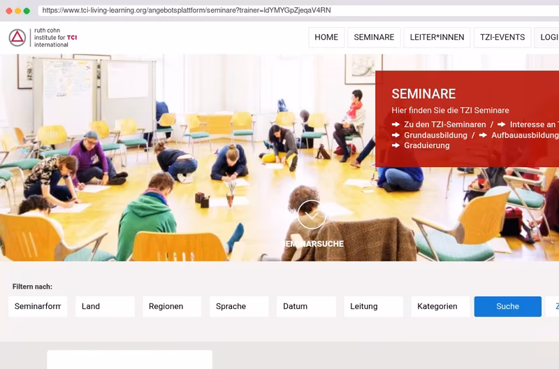 Meine TZI-Ausbildungsseminare