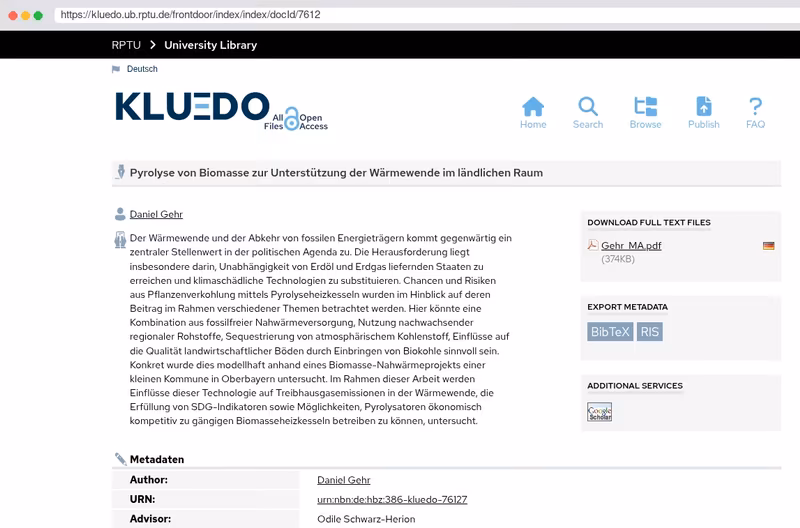 Veröffentlichung meiner Masterarbeit (2023)