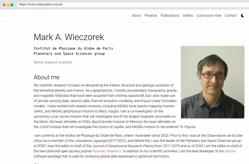 Home page