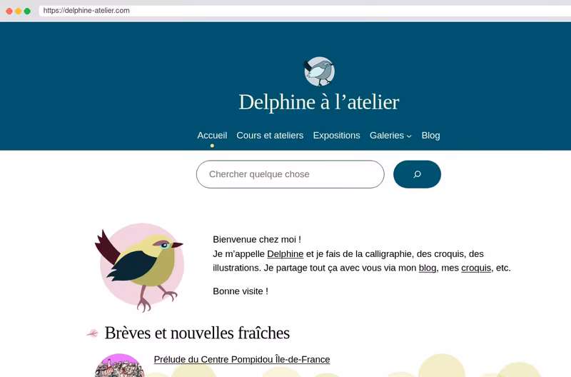 Delphine à l'atelier