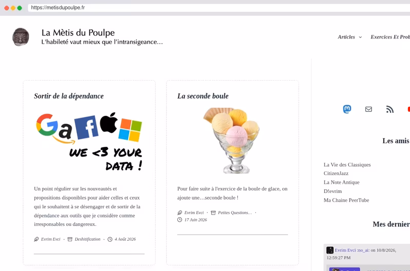 Mon dernier Blog