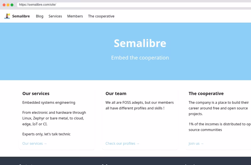 The website of Semalibre