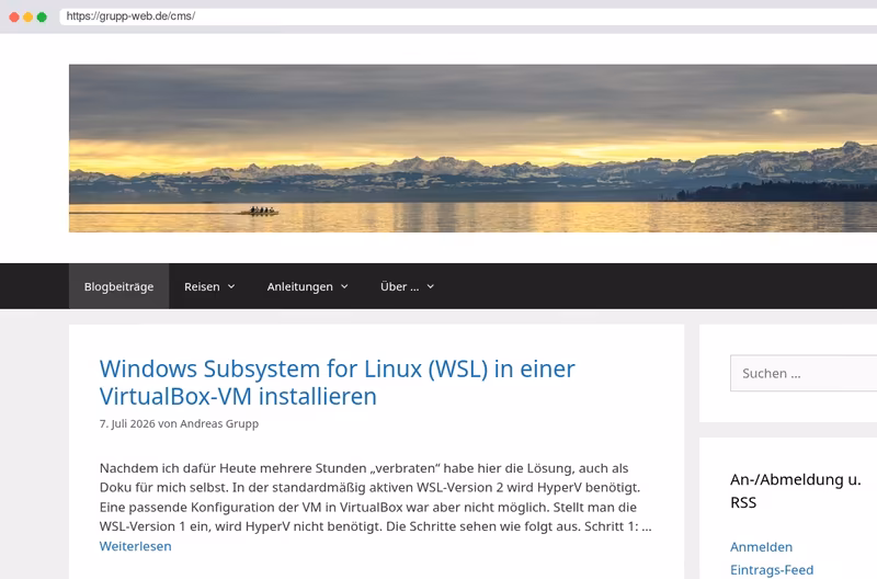 Privater Blog / Homepage