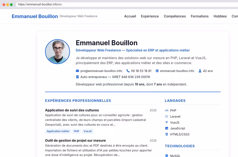 CV en ligne